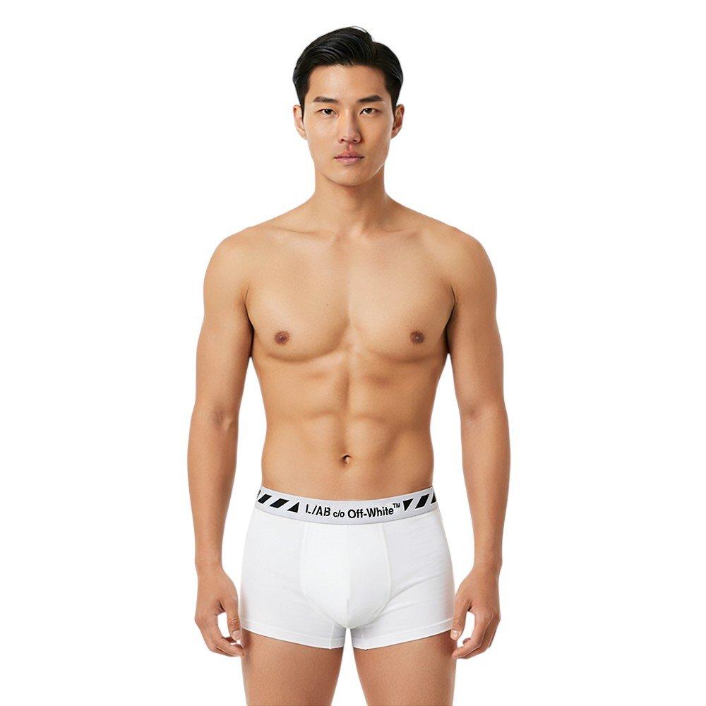 L/AB c/o Off-White Men's Diagonal 3" Trunk (3 Pack) - Black/White/Grey - BLACK/WHITE/GREY